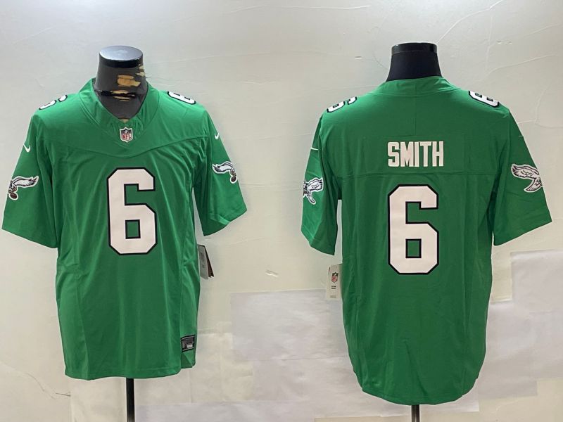 Men Philadelphia Eagles #6 Smith Green Throwback 2024 Nike Vapor Limited NFL Jersey style 1->philadelphia eagles->NFL Jersey